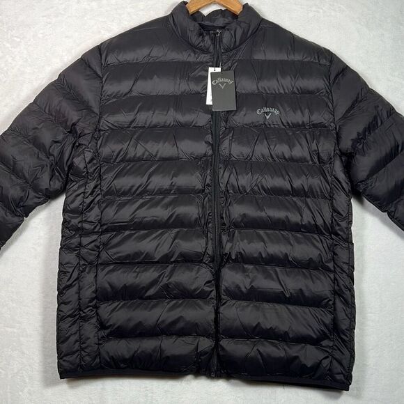 Callaway Golf Jacket performance Puffer‎ Full Zip Caviar Black NWT Men X-Large - Picture 1 of 8